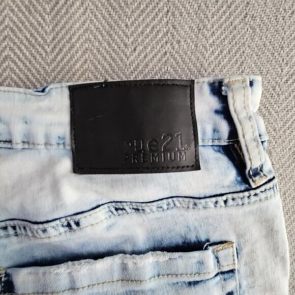 Rue21 Premium Jeans Men's 32x32 Skinny Supreme Flex Distressed Racing Stripe - Picture 4 of 16